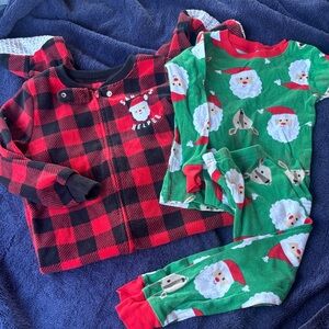 Kids Christmas Pajama Set - Red and Green